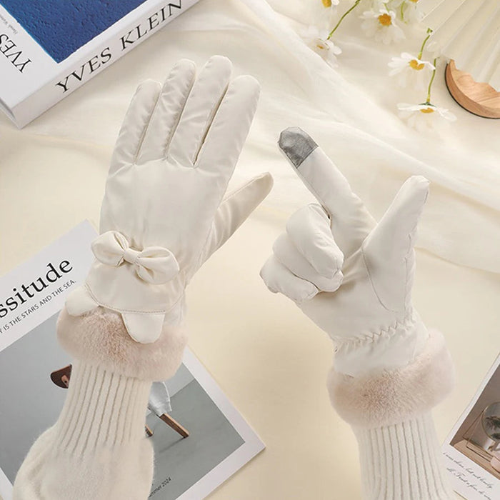 Harwelton™ Elegant Women's Touchscreen Gloves with Bow Detail