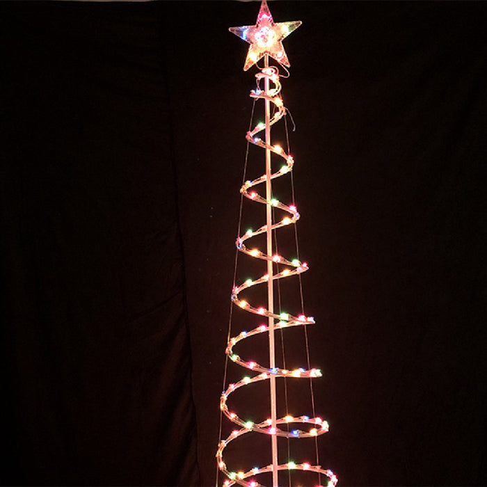 Harwelton Pop-up LED spiral Christmas tree with star topper