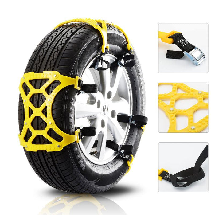 Harwelton™ Steel Snow Chains with X-Spikes for Grip on Ice and Snow