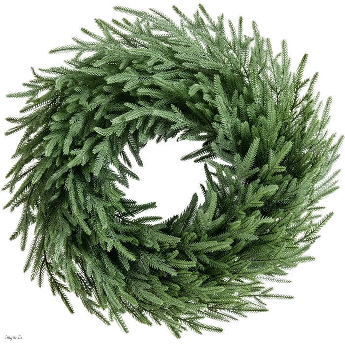 Harwelton Norfolk Pine Christmas Wreath on Vine Base, 66 cm