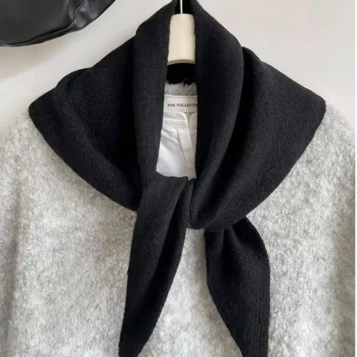 Harwelton™ Korean-Style Triangle Knit Scarf for Women – Light & Warm