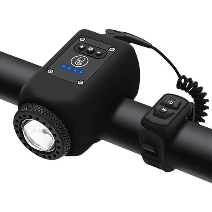 Bike Horn and Front Light with 110 dB Alarm and Remote
