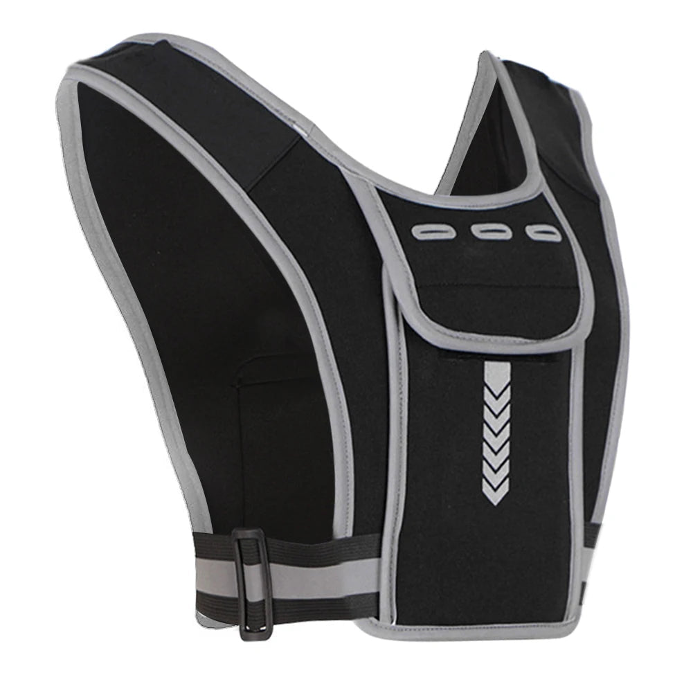 Reflective Running Vest Chest Bag with Large Phone Pocket