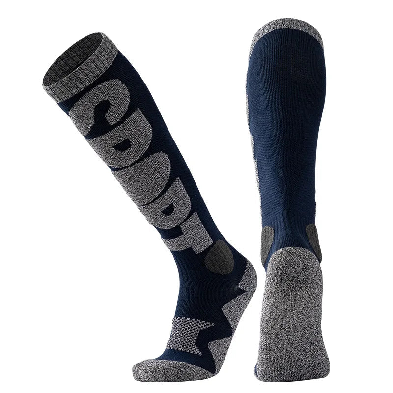 Merino Wool Blend Ski Socks with Cushioned Sole and Arch Support