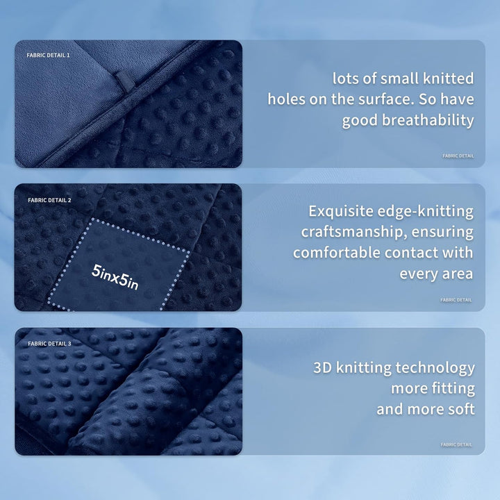 Weighted Blanket with Dot Texture and Cooling Microfibre