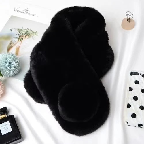 Plush Faux Fur Loop Scarf – Soft, Snug Neck Warmer
