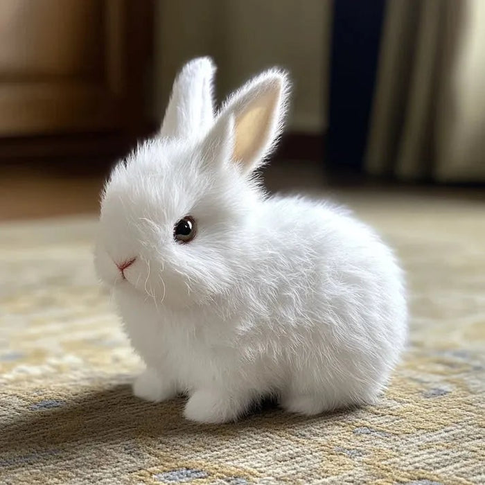 Harwelton™ Realistic Plush Bunny with Soft Fluffy Fur and Lifelike Details