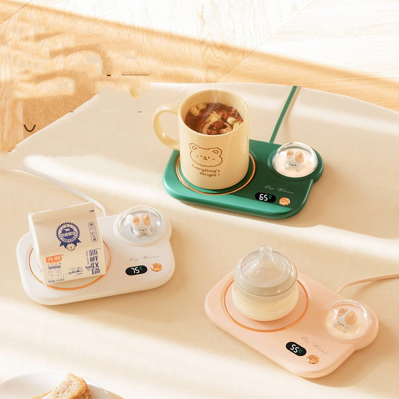 Cup warmer with glowing pet night light dome