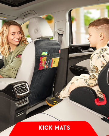 Car Back Seat Organiser 2-Pack with Tablet Holder and 9 Pockets