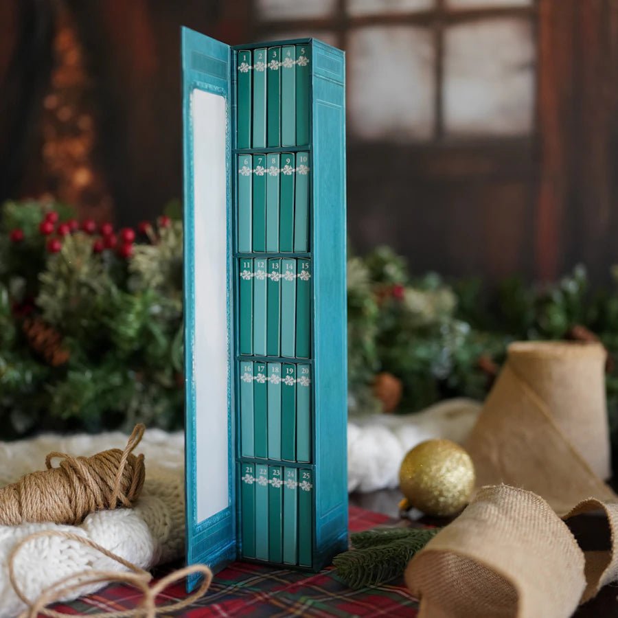 Red bookcase Christmas blind box with mini books