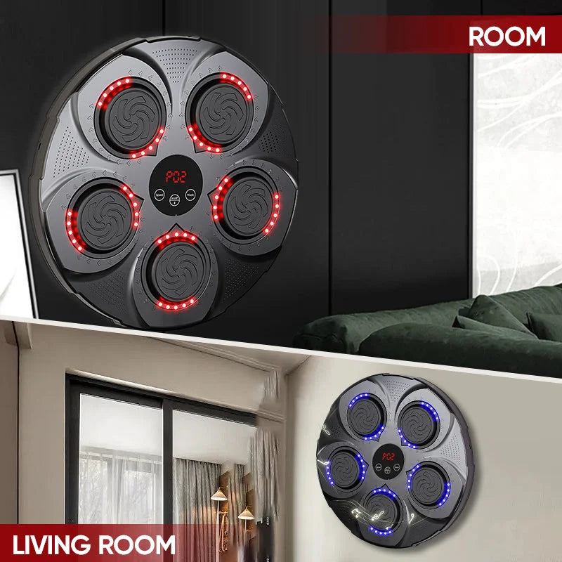 Harwelton™ Wall-Mounted Music Boxing Machine with Bluetooth and Lights