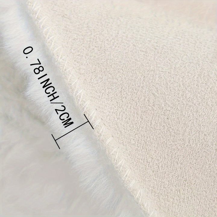 Harwelton™ Round Fluffy Bubble Rug in Dense, Soft Fleece for Cosy Rooms