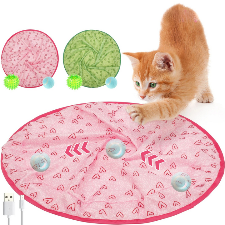 Interactive Cat Hunting Toy with Self-Rolling Smart Ball