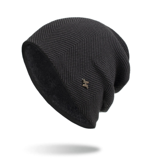 Harwelton Slouchy Knitted Beanie with Thick Plush Lining