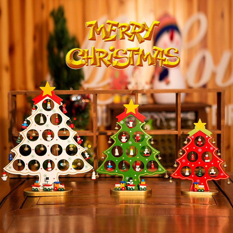 DIY Wooden Mini Christmas Tree Kit – Tool-Free Table Decoration