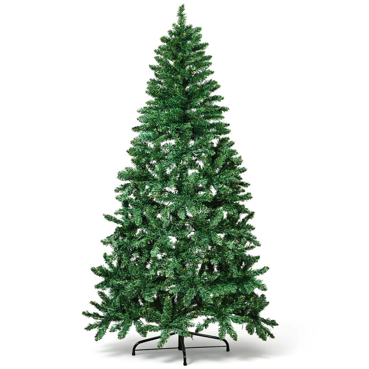 Flat-back half Christmas tree with lights