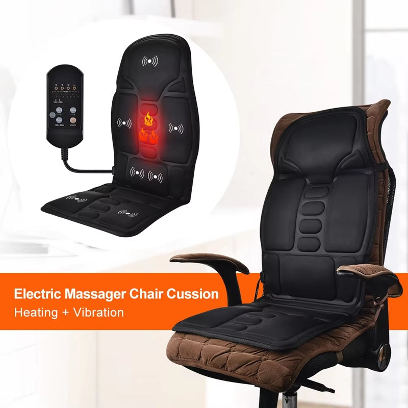 Harwelton™ Heated Massage Seat Pad with 7 Motors for Home &amp; Car