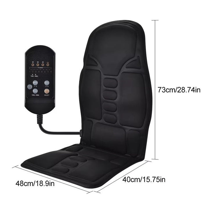 Harwelton™ Heated Massage Seat Pad with 7 Motors for Home &amp; Car