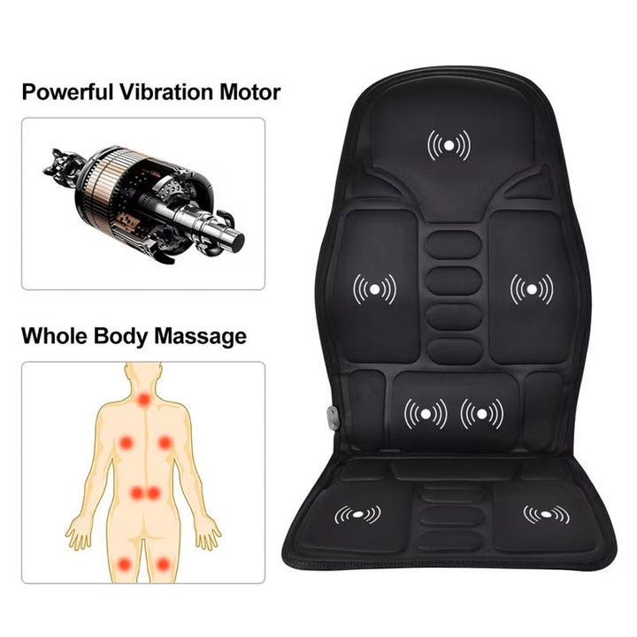 Harwelton™ Heated Massage Seat Pad with 7 Motors for Home &amp; Car