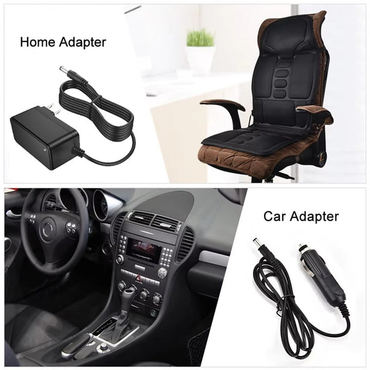 Harwelton™ Heated Massage Seat Pad with 7 Motors for Home &amp; Car