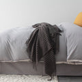 Harwelton™ Popcorn Knit Throw Blanket with Fringe – Super Soft and Large