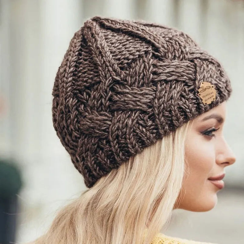 Comfortable Knitted Hat – Soft Wool Blend Winter Beanie