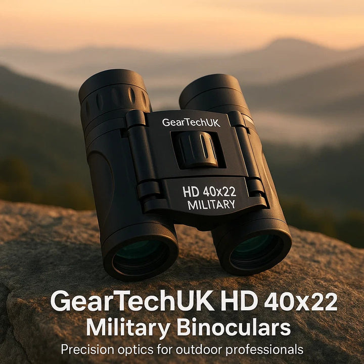 Compact Folding Binoculars, Water-Resistant with Central Focus
