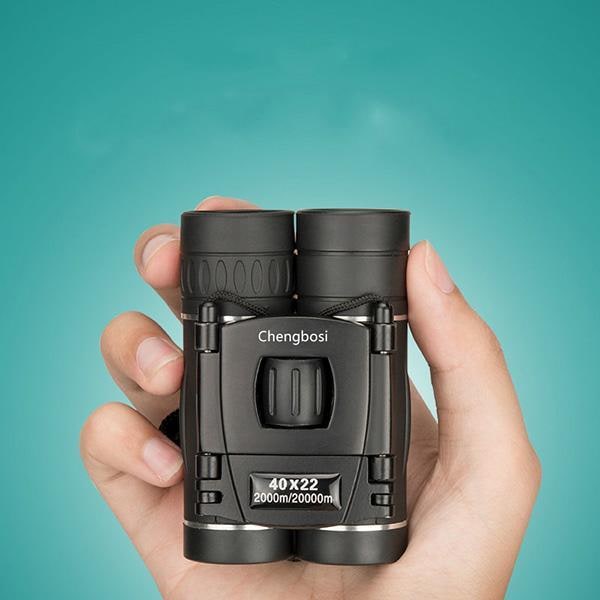Compact Folding Binoculars, Water-Resistant with Central Focus