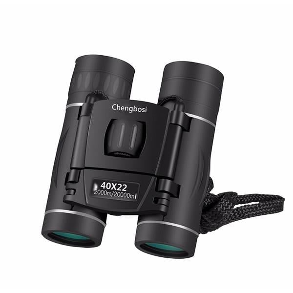 Compact Folding Binoculars, Water-Resistant with Central Focus