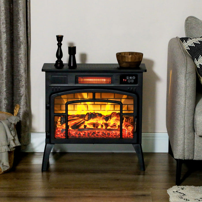 Harwelton 3-Sided Electric Fireplace 1500W with Infrared Heat