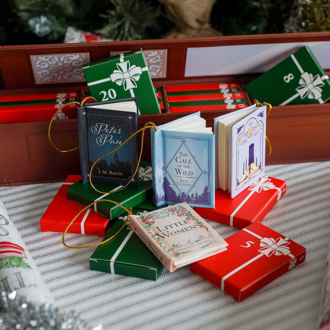 Red bookcase Christmas blind box with mini books