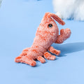 Orange plush lobster cat toy