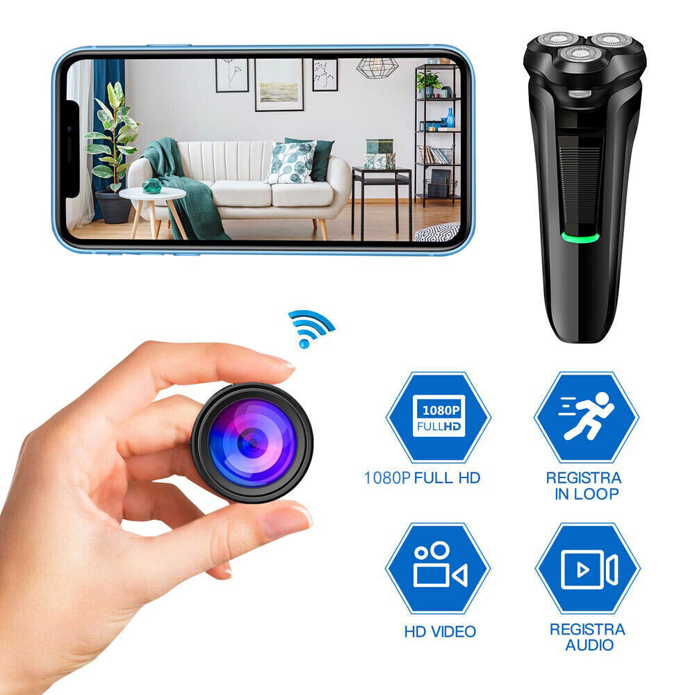 Harwelton™ 1080p WiFi Mini Camera in Shaver Design with Motion Alerts