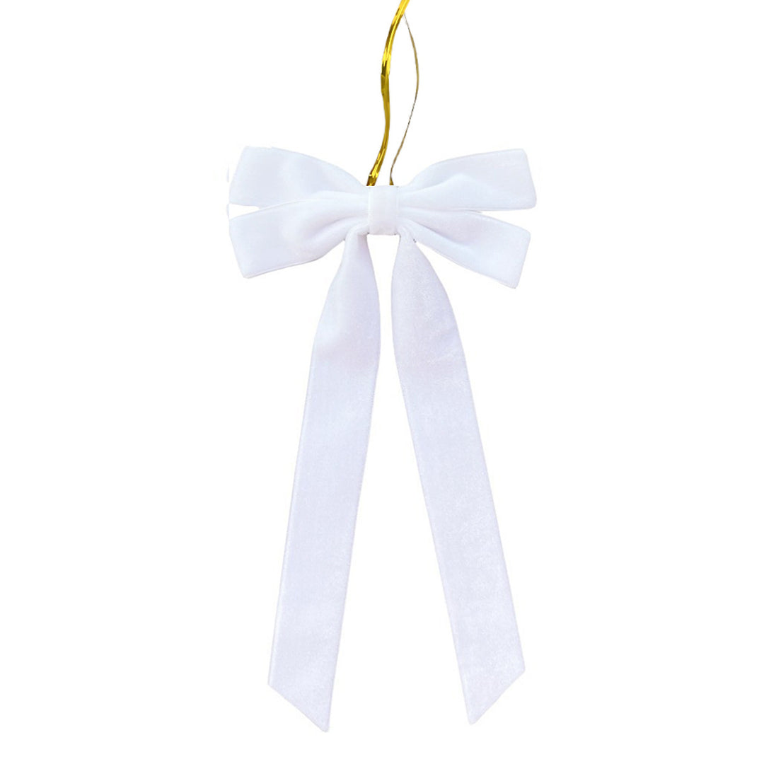 Red velvet Christmas bow with gold cord