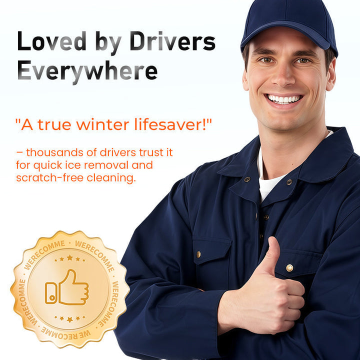 3-in-1 Telescopic Snow Brush and Ice Scraper with Swivel Head