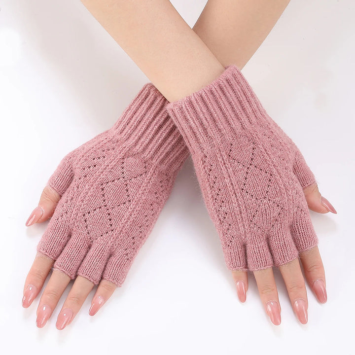Soft Knit Fingerless Gloves with Ribbed Cuffs for Cosy Hands