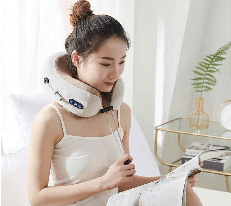 U-shaped electric neck massage pillow