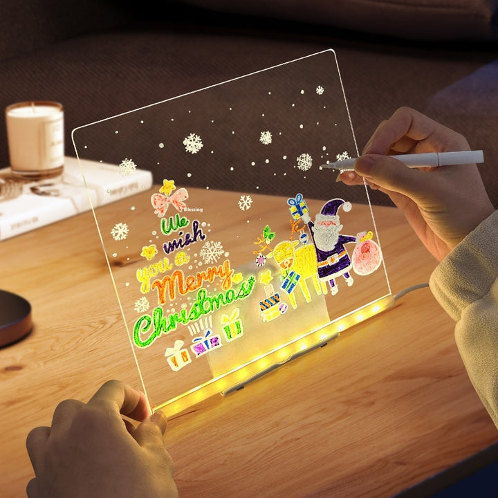 Light-up acrylic drawing board with doodle