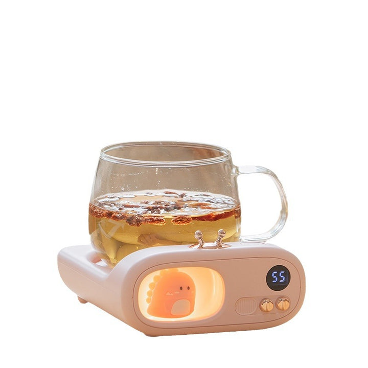 TV shaped mug warmer with unicorn figure