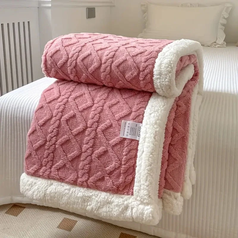 Tufted Sherpa Fleece Blanket with a Cloud-Soft Feel