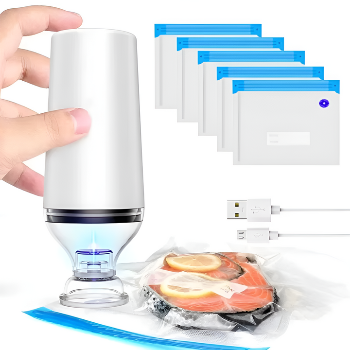 Rechargeable Handheld Food Vacuum Sealer, 10-Second Seal