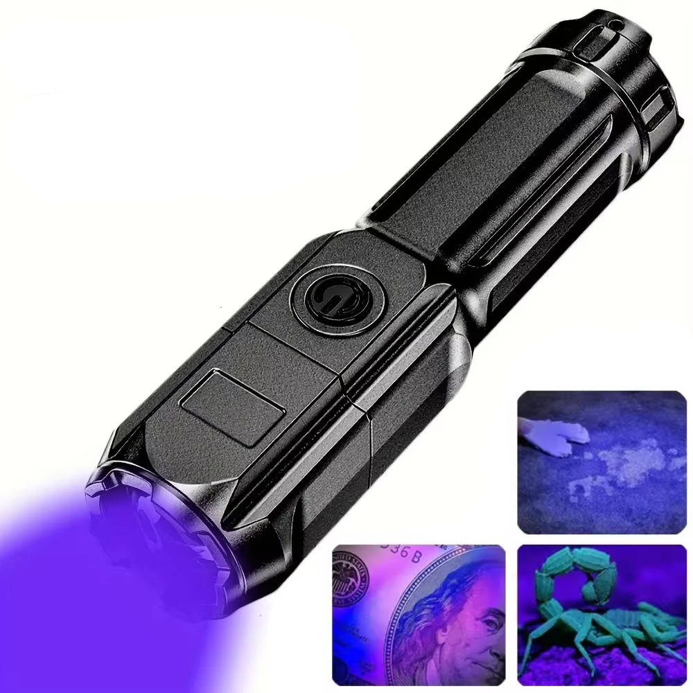 Rechargeable UV Torch with Zoom to Reveal Hidden Stains