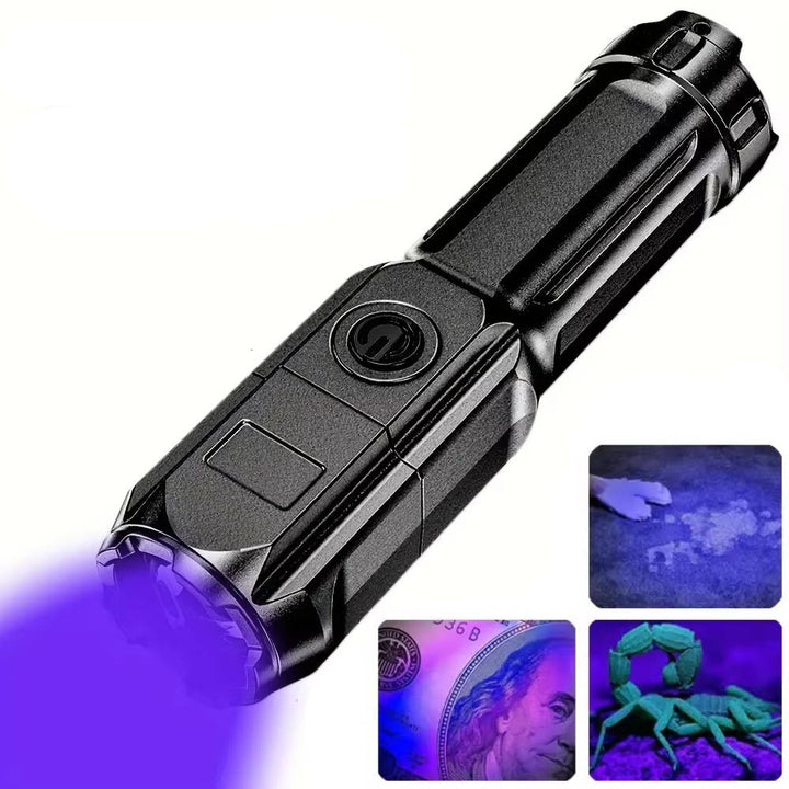 Rechargeable UV Torch with Zoom to Reveal Hidden Stains