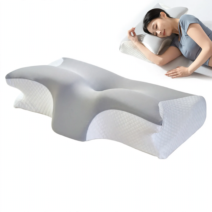 Contoured Butterfly Neck Pillow with Medium-Firm Support