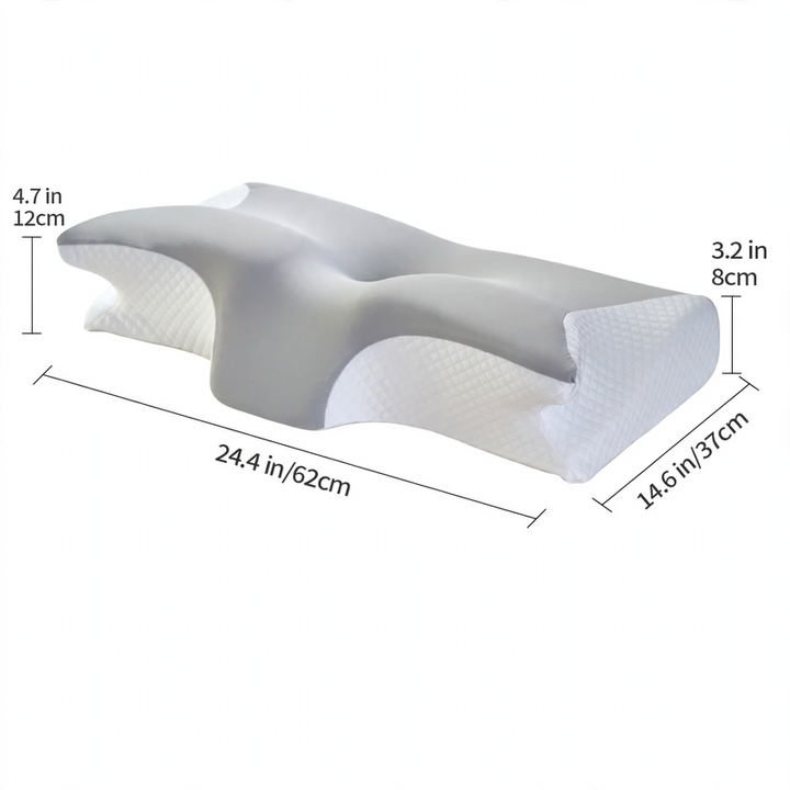 Contoured Butterfly Neck Pillow with Medium-Firm Support