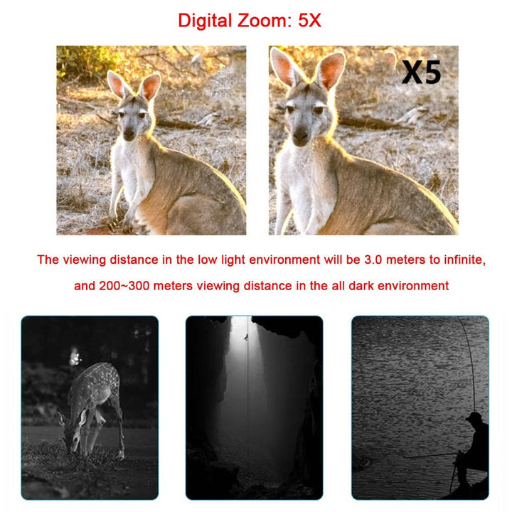 Night Vision Binoculars with HD Camera and Infrared up to 300 m