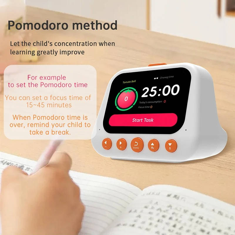 Harwelton™ AI Talking Alarm Clock for Kids with Sleep Sounds and Study Timer