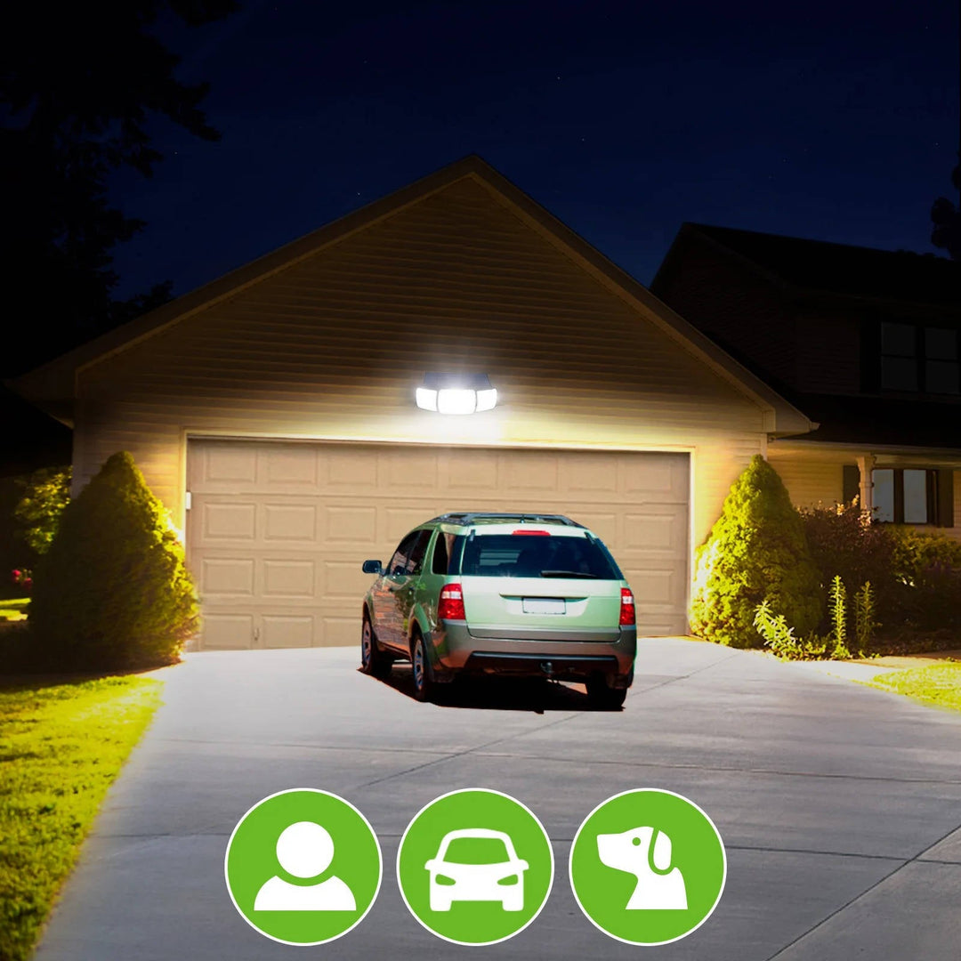 Solar Security Flood Light with Motion Sensor and 3 Adjustable Heads
