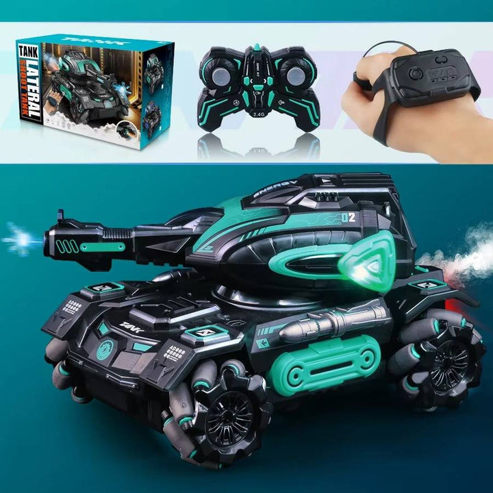 Water-Spraying RC Stunt Tank with Watch Remote