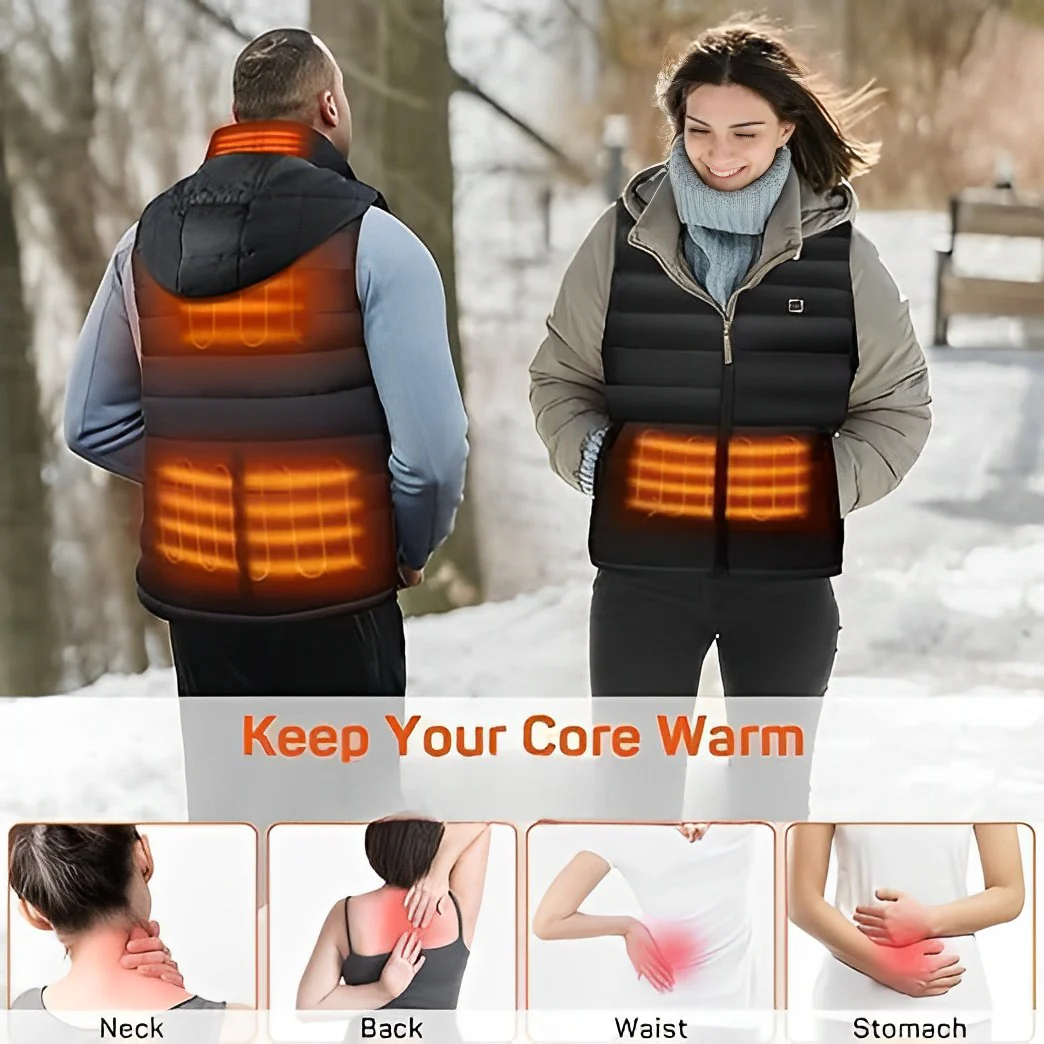 Harwelton™ Stretch Heated Vest with 9 Heating Zones Including Neck